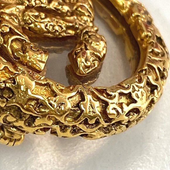 CHANEL CC Mark clear lava Circle type Round type 93A Brooch Metal Gold - Picture 3 of 12